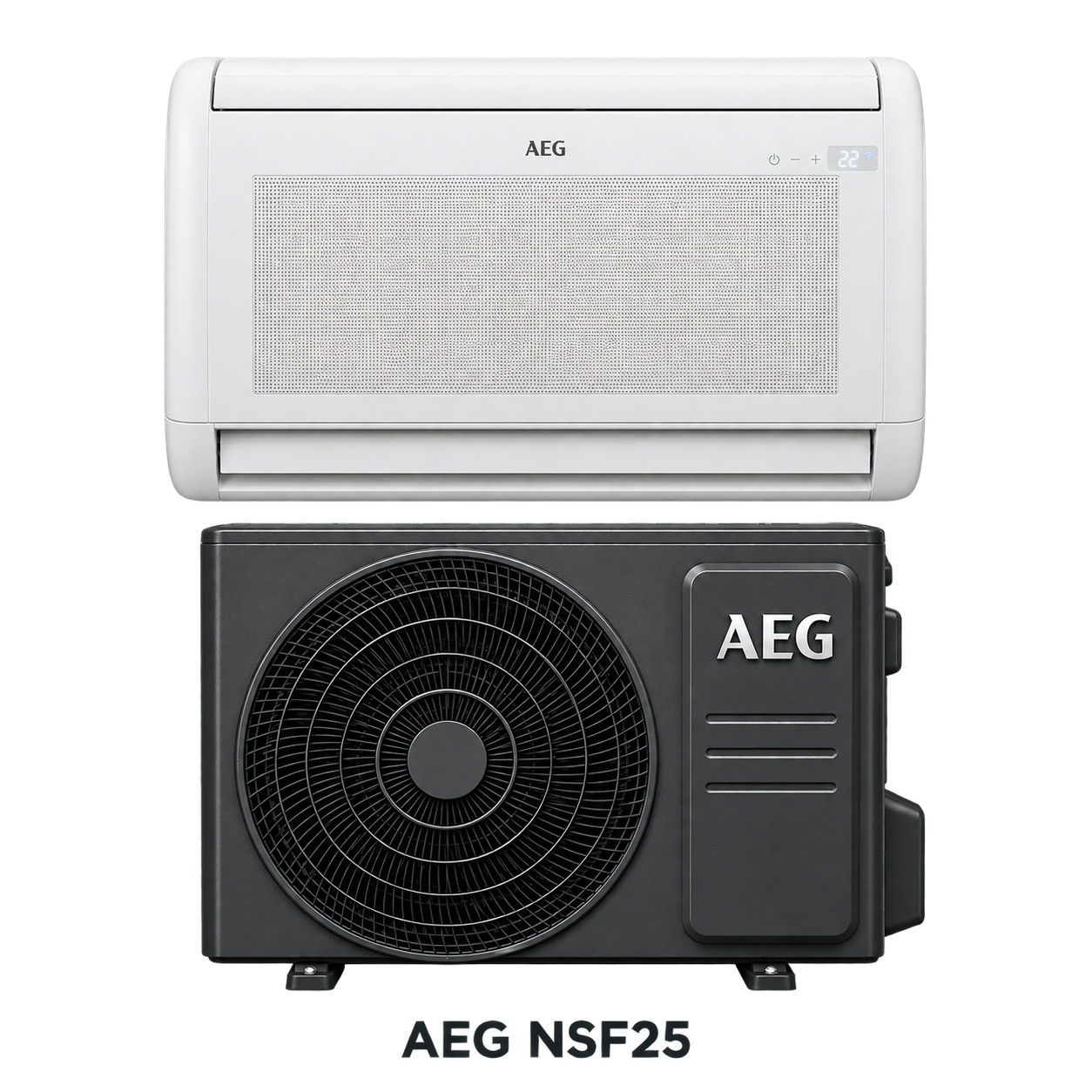 AEG NSF25 golvmodell vit innedel / mörk utedel