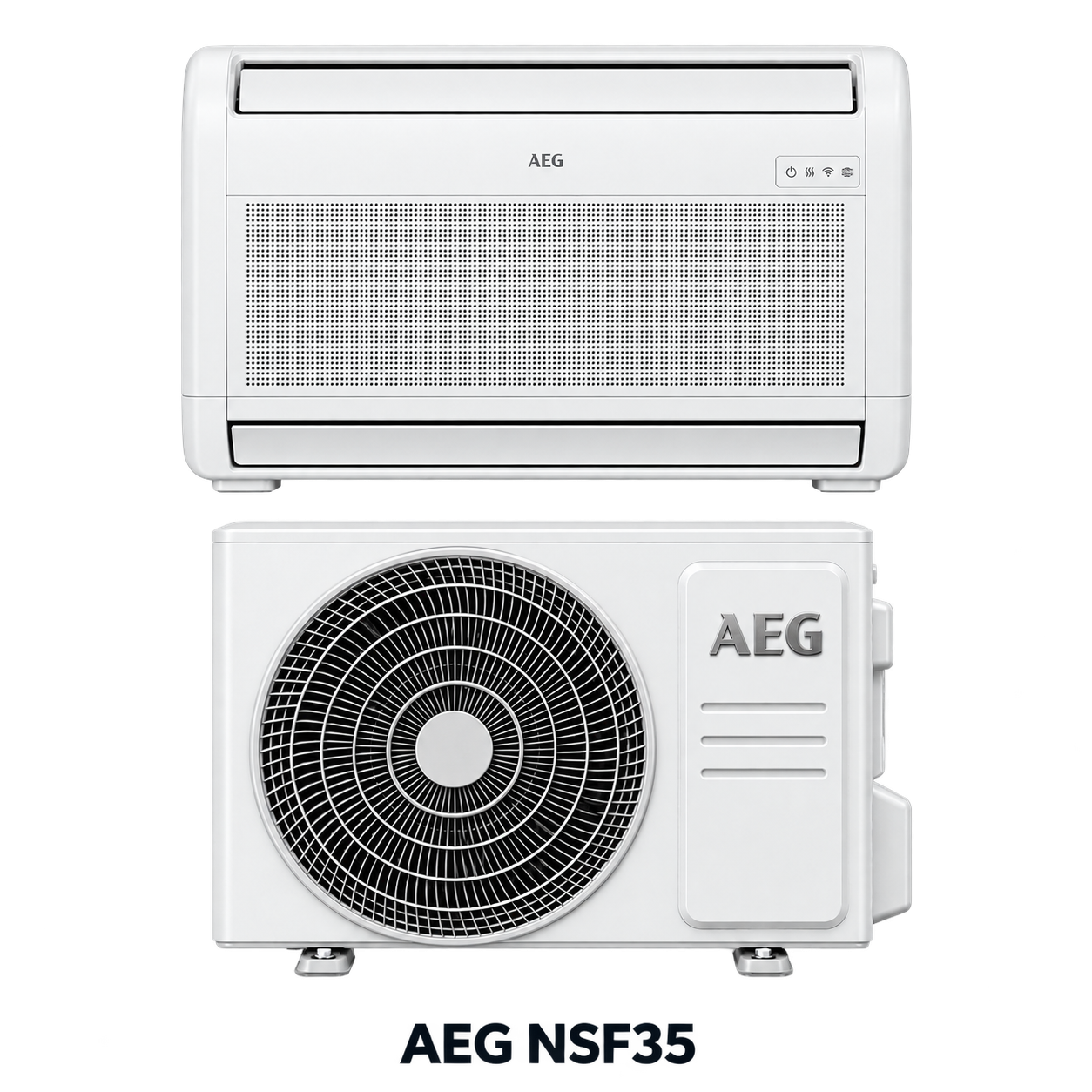 AEG NSF35 golvmodell vit innedel / vit utedel