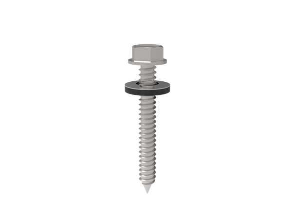 Träskruv 6,3 x 58 mm inkl bricka - 50 st/påse