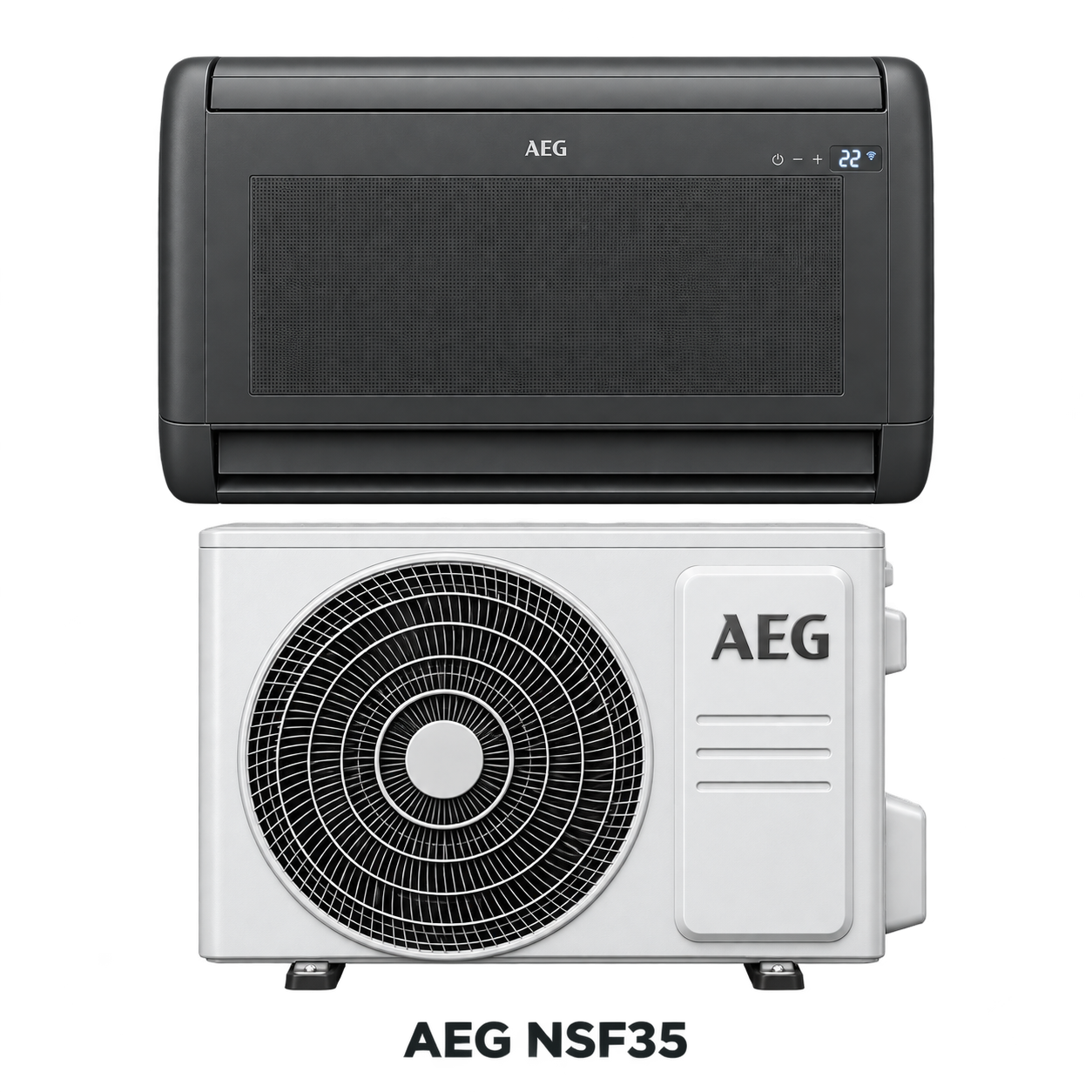 AEG NSF35 golvmodell mörk innedel / vit utedel